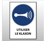 Panneau EPI - Obligation d'utiliser le Klaxon - M029 - ISO 7010  - PVC à visser - A4