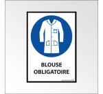 Panneau EPI – Port de la blouse obligatoire – Norme ISO 7001