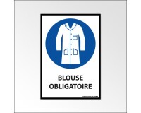 Panneau EPI – Port de la blouse obligatoire – Norme ISO 7001