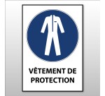 Panneau EPI - Vêtements de protection obligatoires - M010 - ISO 7010  - Vinyle Souple Autocollant - A5