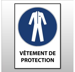 Panneau EPI - Vêtements de protection obligatoires - M010 - ISO 7010