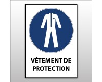 Panneau - Vêtements de protection obligatoires - M010 - ISO 7010