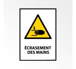 Panneau danger - Écrasement des mains - W024 - Norme ISO 7010