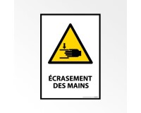 Panneau danger - Écrasement des mains - W024 - Norme ISO 7010