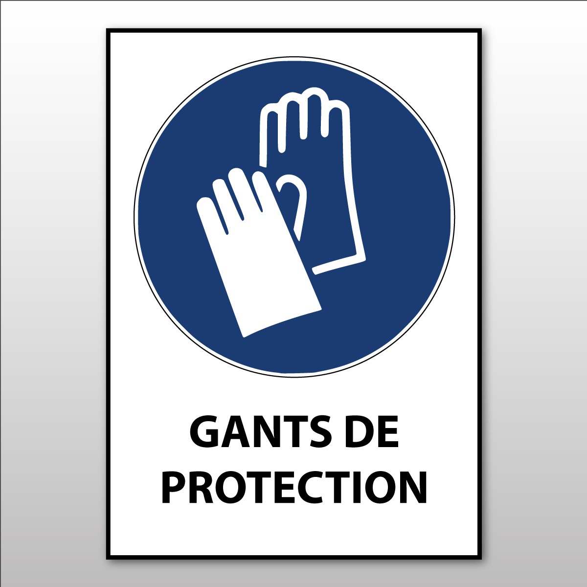 Panneau EPI - Gants de protection obligatoires - M009 - ISO 7001 sur ...