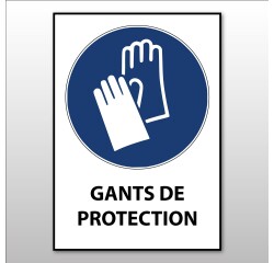 Panneau EPI - Gants de protection obligatoires - M009 - ISO 7001