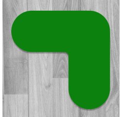 Marquage au sol - Angle adhésif - 180 x 80 mm - Coloris divers  - Blanc