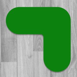 Marquage au sol - Angle adhésif - 180 x 80 mm - Coloris divers  - Rouge