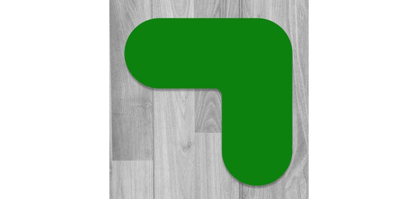 Marquage au sol - Angle adhésif - 180 x 80 mm - Coloris divers  - Noir