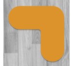 Marquage au sol - Angle adhésif - 180 x 80 mm - Coloris divers  - Orange