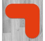 Marquage au sol - Angle adhésif - 180 x 80 mm - Coloris divers  - Bleu