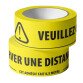 Marquage au sol - Veuillez conserver une distance d'1,5m - jaune fluo