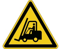 Panneau de signalisation 'attention chariots