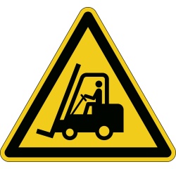Panneau de signalisation 'attention chariots