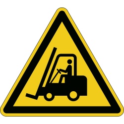 Marquage au sol - Danger chariots élévateurs - DIN51130 -ISO 7010
