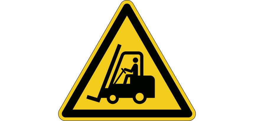 Panneau de signalisation 'attention chariots