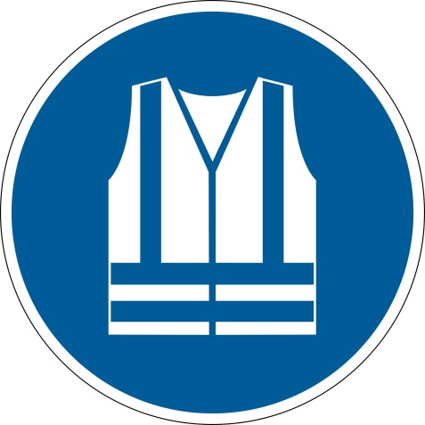 Marquage au sol - Gilet de sécurité obligatoire - M015 - ISO 7010