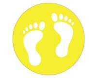 Marquage au sol Young - Pieds - Diam 300mm - Jaune