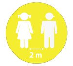 Marquage au sol – Disque adhésif sécurité – Diamètre 300 mm