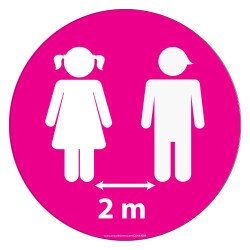 Marquage au sol – Disque adhésif sécurité – Diamètre 300 mm  - Orange