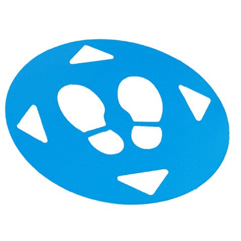 Autocollant sol - Distances sociales 47 cm - PVC adhésif