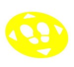 Autocollant sol - Distances sociales 47 cm - PVC adhésif  - Bleu