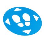 Autocollant sol - Distances sociales 47 cm - PVC adhésif  - Rouge