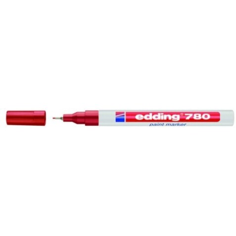 Marqueur Multi-Surface - Marquage Fin et Précis - 0,8 mm - Encre Laquée Indélébile  - Rouge