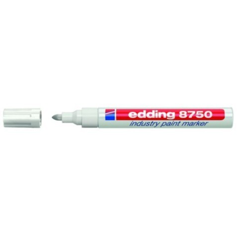 Marqueur Permanent EDDING® 8750 - Multisurface avec pointe ogive  - Blanc