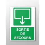 Panneau évacuation - Sortie de Secours - 300x250 mm