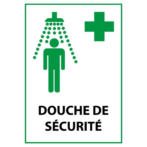 Panneau premiers secours - Douche de sécurité - E012 - ISO 7010
