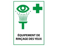 Panneau sécurité E011 – Rinçage oculaire – Norme ISO 7010  - Vinyle Souple Autocollant - A5