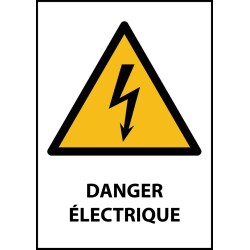 Panneau danger électrique - W012 – Conforme norme ISO EN 7010