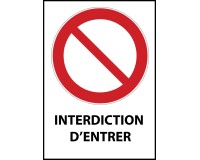 Panneau interdiction - Entrée interdite - P001 - ISO 7010  - PVC à visser - A3