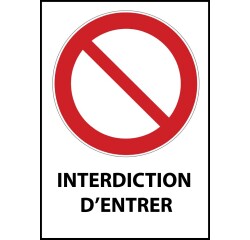Panneau interdiction - Entrée interdite - P001 - ISO 7010