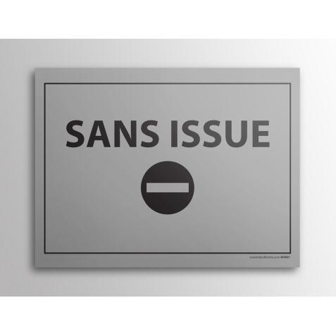 Plaque Interdiction - Gravée Sans Issue - Gravoply® - 10x14 cm  - Bleu