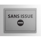 Plaque Interdiction - Gravée Sans Issue - 10x14 cm  - Blanc