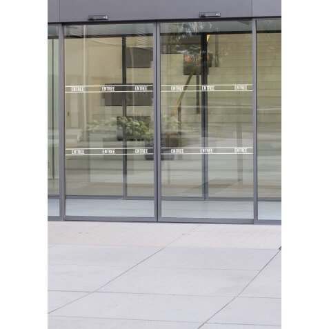 Vitrophanie Entrée - Bandes de Signalisation - 10 cm x 1 mètre
