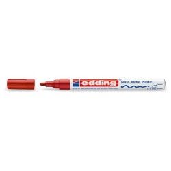 Marqueur pour Surfaces lisses - Pointe Ogive 1-2 mm - Multi-surface  - Rouge