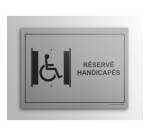 Plaque gravée Ascenseur Réservé PMR - 14 x 10 cm - gravoply