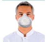 Masques protection - Anti-poussières pliables à valve - 20 ex