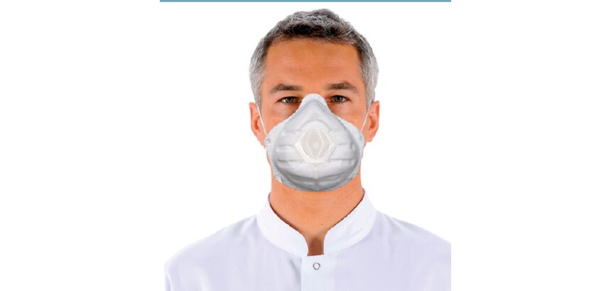 Masques protection - Anti-poussières pliables à valve - 20 ex