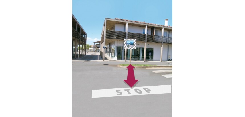 Miroir sécurité Polymir incassable et étroréfléchissant - 600x400mm