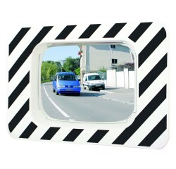 Miroir pour voie publique incassable - rectangulaire incassable 600x400mm