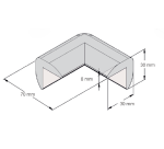 Butoir de Coin - Protection Mousse NBR - Lot de 30x30 mm