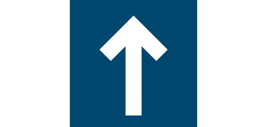 Marquage au sol adhésif - Symbole flèche - 300x200 mm - Lot de 5