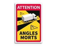 Adhésif - Danger Angles Morts Camions - 170x250 mm - Vinyle