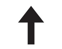 Adhésif - Flèche de marquage au sol - 300 x 200 mm - par 5  - Bleu