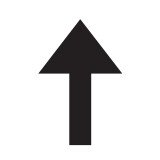 Adhésif - Flèche de marquage au sol - 300 x 200 mm - par 5  - Jaune