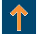 Marquage au sol adhésif - Symbole flèche - 300x200 mm - Lot de 5  - Orange